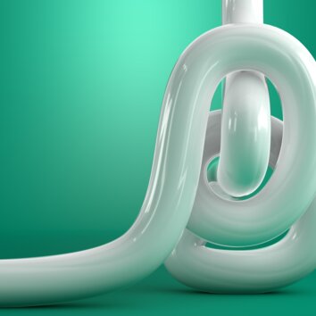 Abstract visualisation of a white sealant on a green background